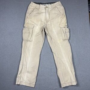 Union Bay Vintaged Beige Khaki Cargo Pants Mens 32x32 Straight